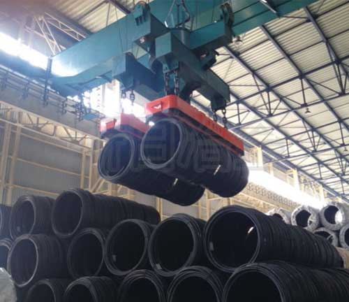 MW223系列成卷線材（盤圓）起吊運(yùn)用江陰電磁鐵